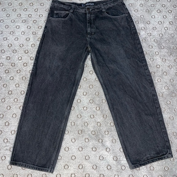 South Pole Jeans Mens 42x32 Black Denim Cotton Wide Y2K Baggy VTG SP Collection - Picture 1 of 12